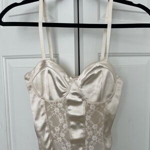 Elegant Cream Satin Bustier